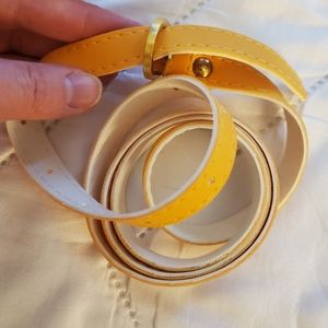 Popsy mustard skinny belt